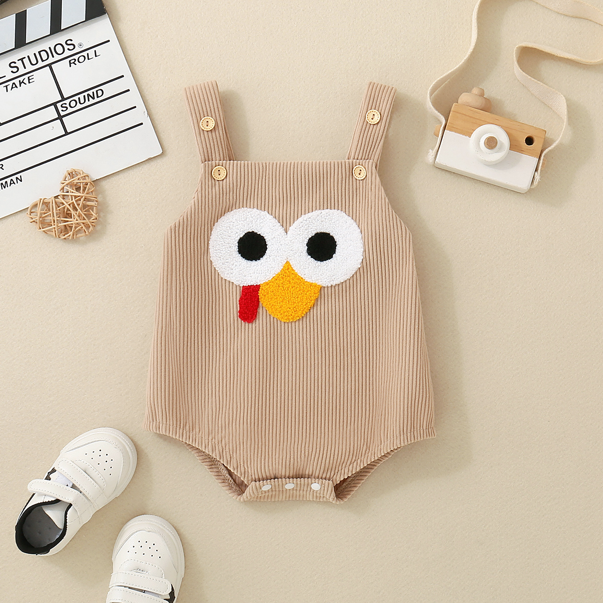Baby Clothing Neutral - Summer Neutral Baby Bird Embroidery Bibs