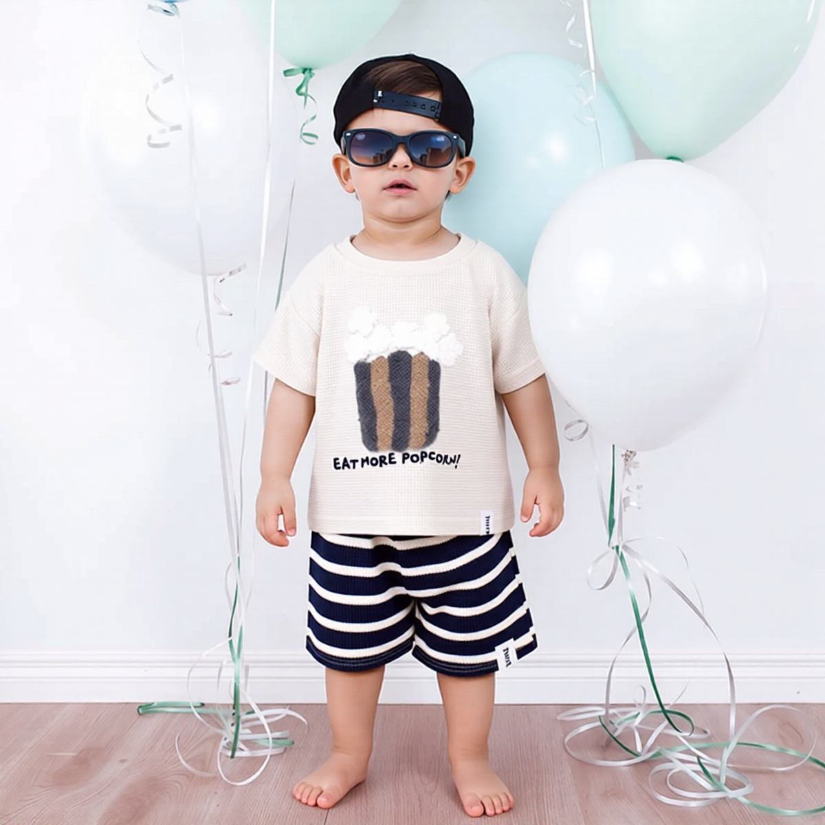 Baby Clothing Neutral - Summer Neutral Baby Toddler Cartoon Popcorn