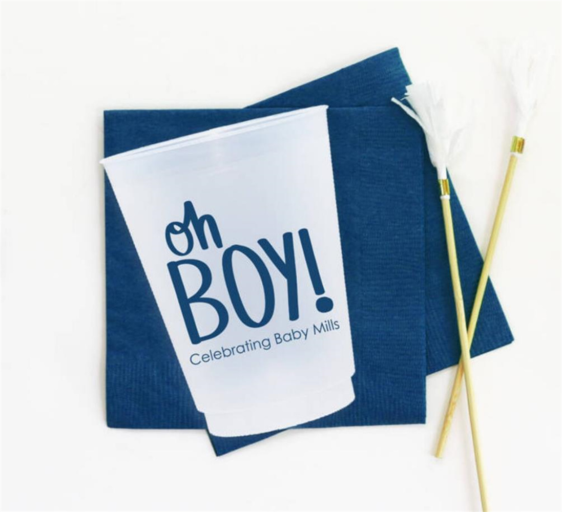 Oh Boy Baby Shower Cups Person - Baby Clothing Ideas review and price