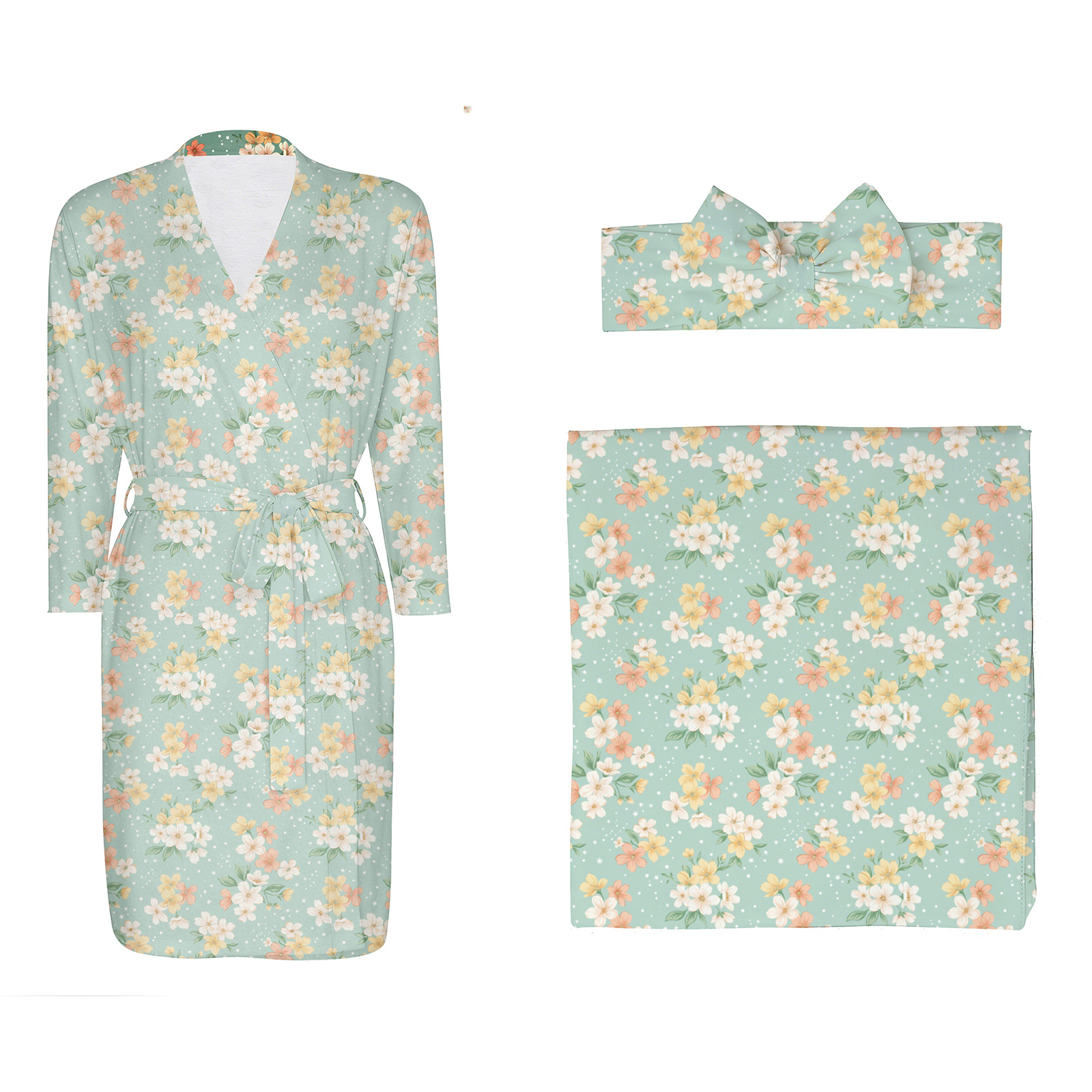 Mommy and Me Robe Swaddle Set  - Baby Clothing Night review and price