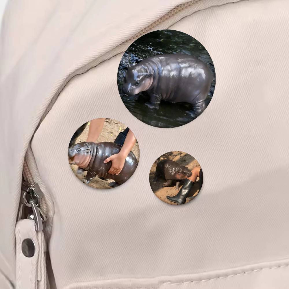 Baby Hippo Moo Deng Badge Tinp - Baby Clothing Japan review and price